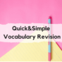 Useful Classroom Tip: Vocabulary Revision